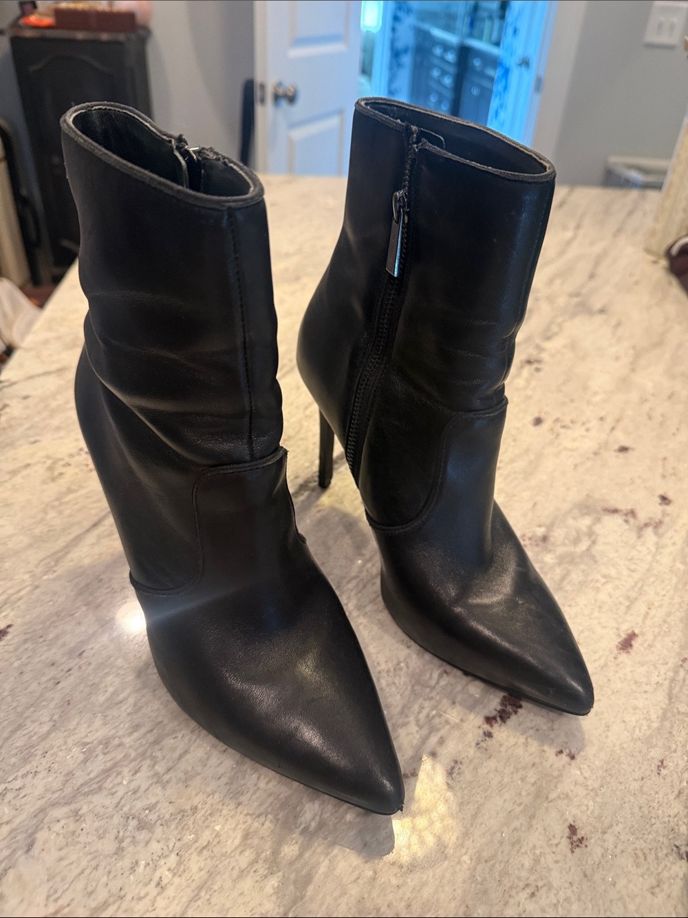 Michael Kors Women's Black Pointed-Toe Stiletto Ankle Boots
